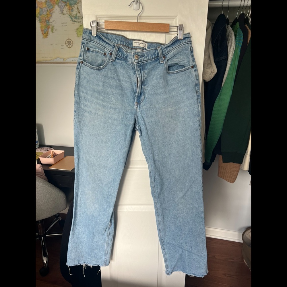 Abercrombie & Fitch Light Blue Straight Leg Jeans